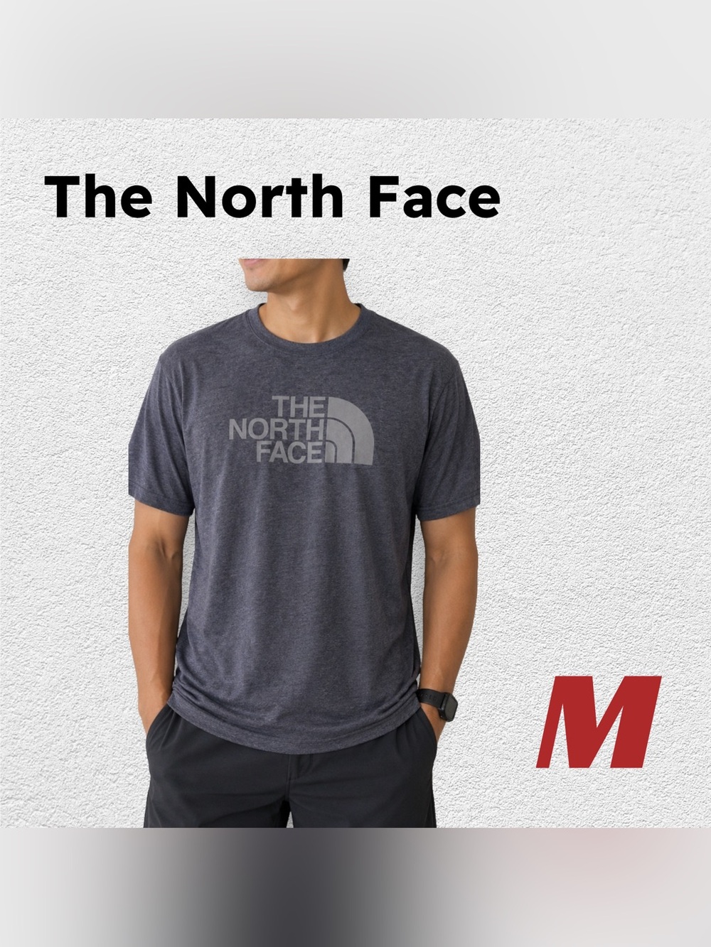 🇺🇸👍GUC NORTH FACE | M | Classic Everyday Half Dome Logo Blue T-Shirt ❗️read